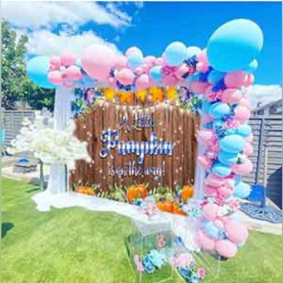 Baby Shower Party Banner Photo Backdrop Our Little Pumpkin is on The Way NEW - Picture 8 of 11